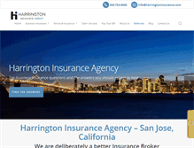 Tablet Screenshot of harringtoninsurance.com